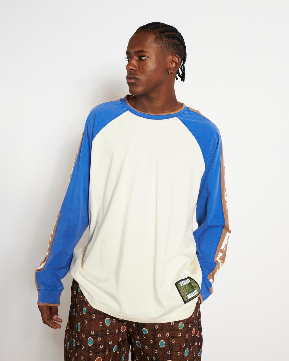 PLEASURES TECHNO RAGLAN LONG SLEEVE - OFF WHITE