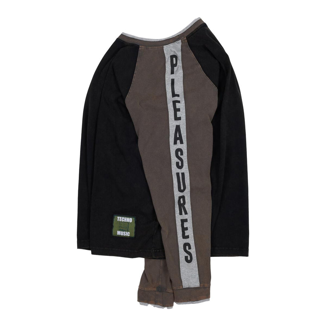 PLEASURES TECHNO RAGLAN LONG SLEEVE - BLACK