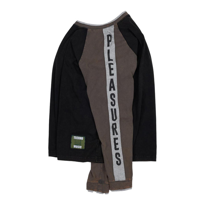 PLEASURES TECHNO RAGLAN LONG SLEEVE - BLACK