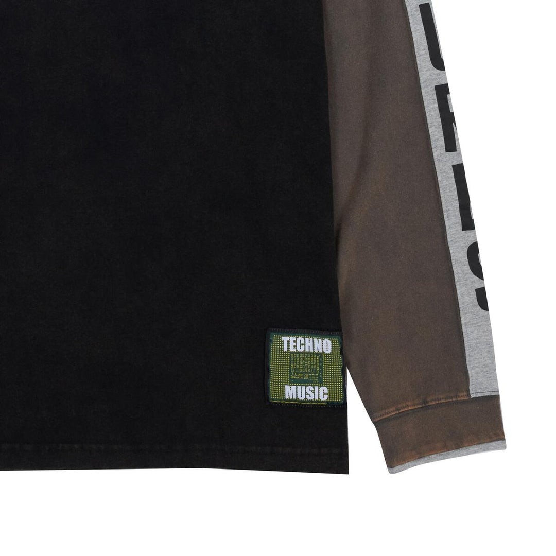 PLEASURES TECHNO RAGLAN LONG SLEEVE - BLACK