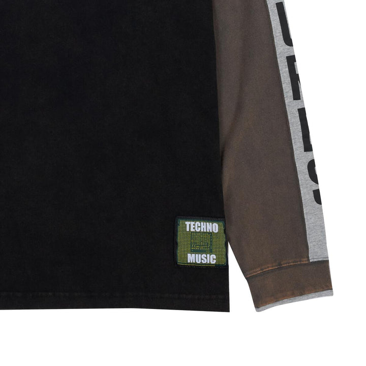 PLEASURES TECHNO RAGLAN LONG SLEEVE - BLACK