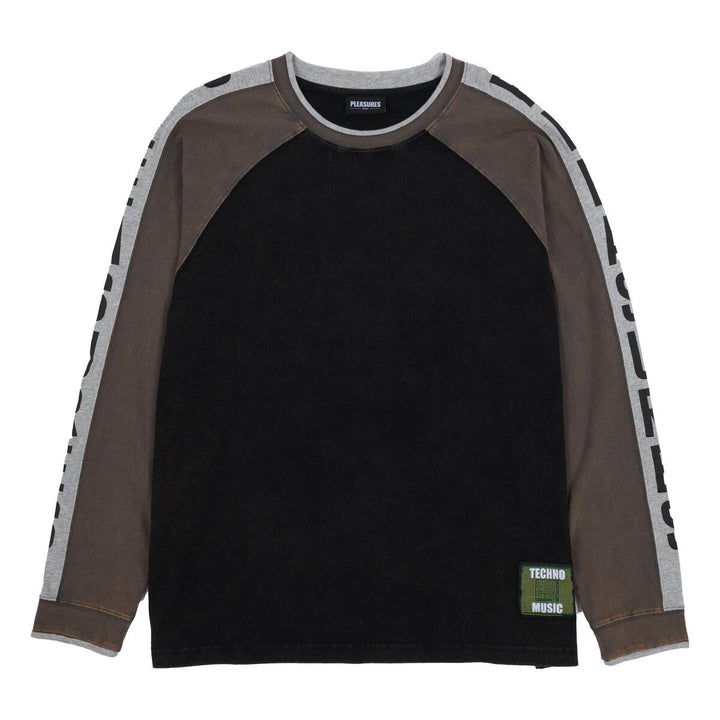 PLEASURES TECHNO RAGLAN LONG SLEEVE - BLACK
