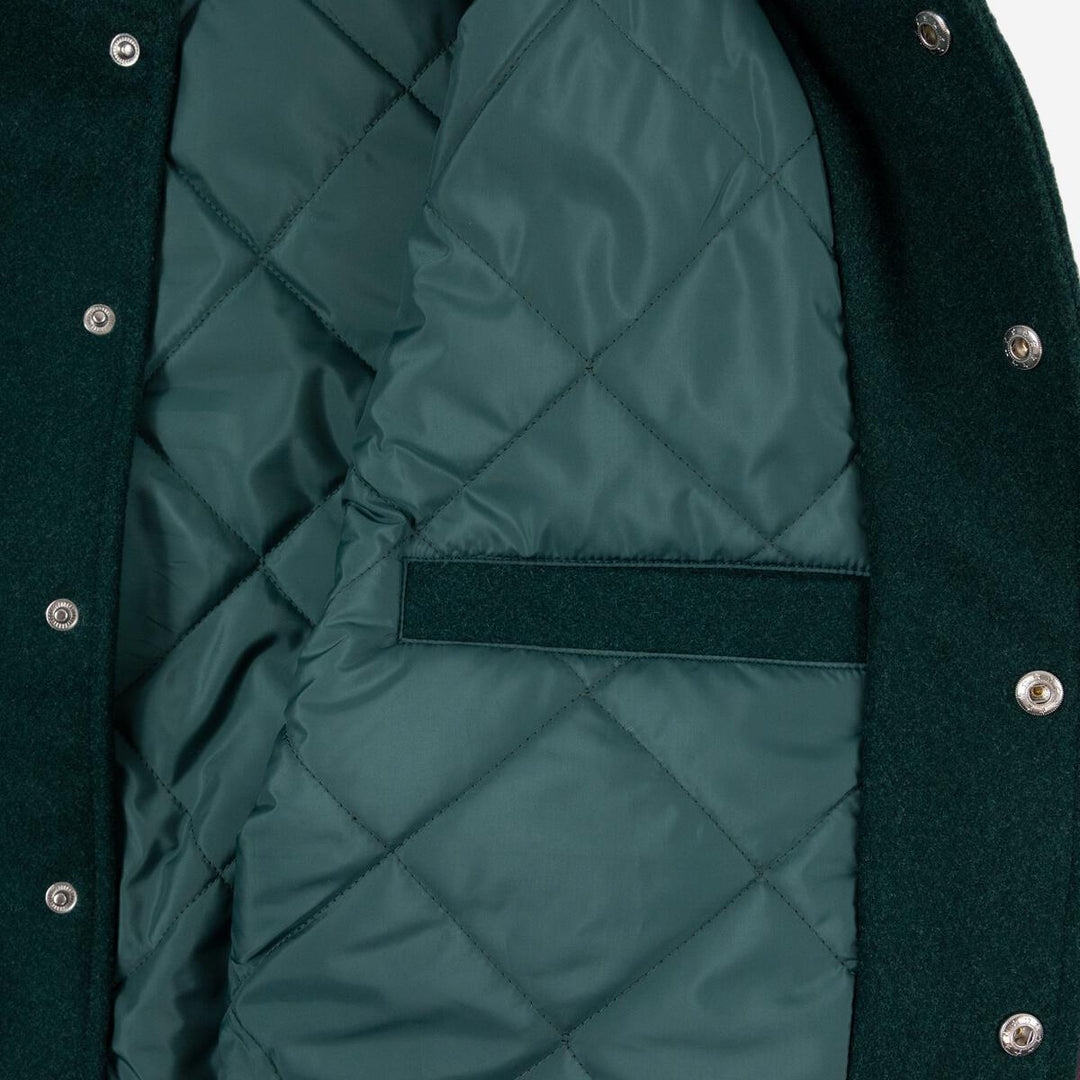 PLEASURES FAN VARSITY JACKET - GREEN
