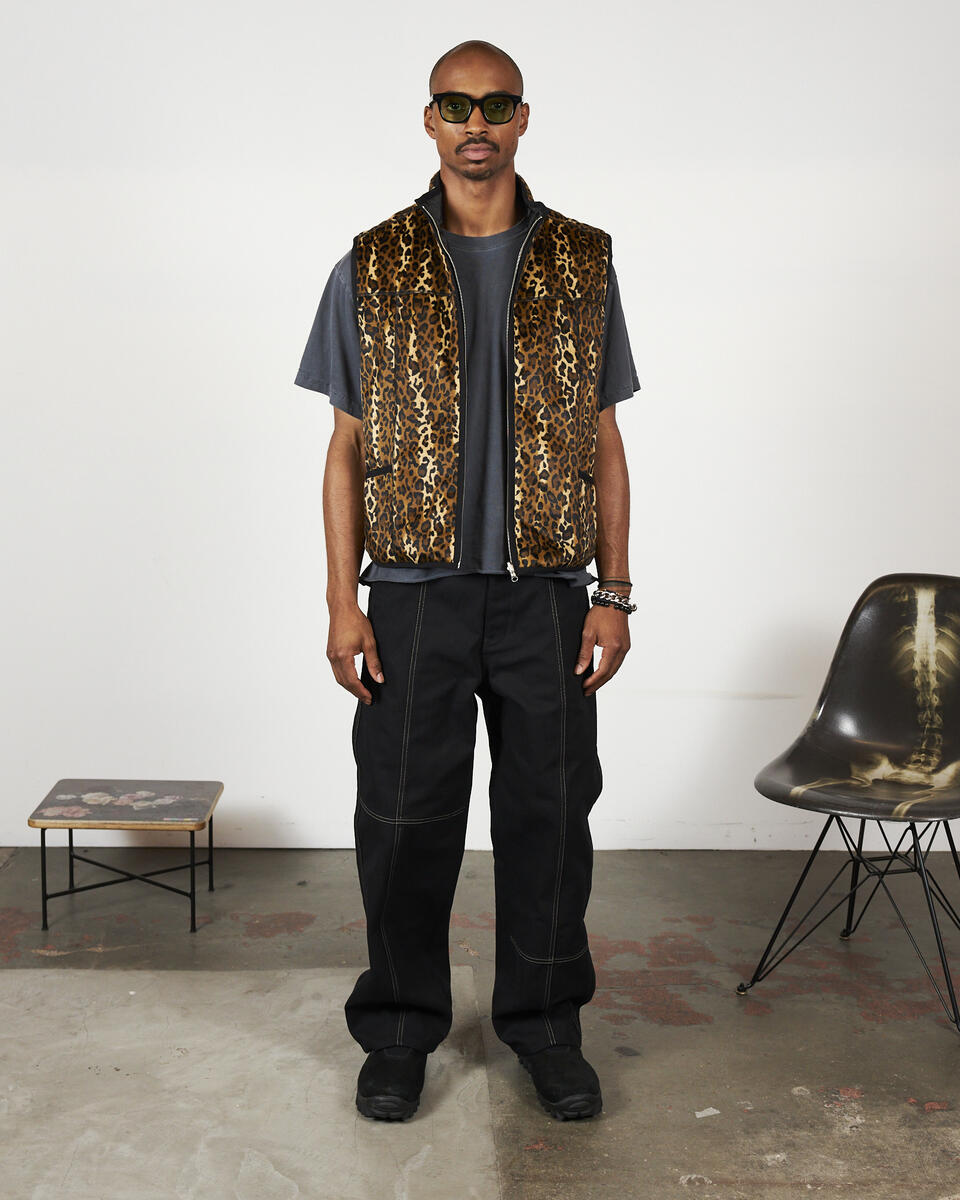 PLEASURES FELIS REVERSIBLE VEST - GOLD