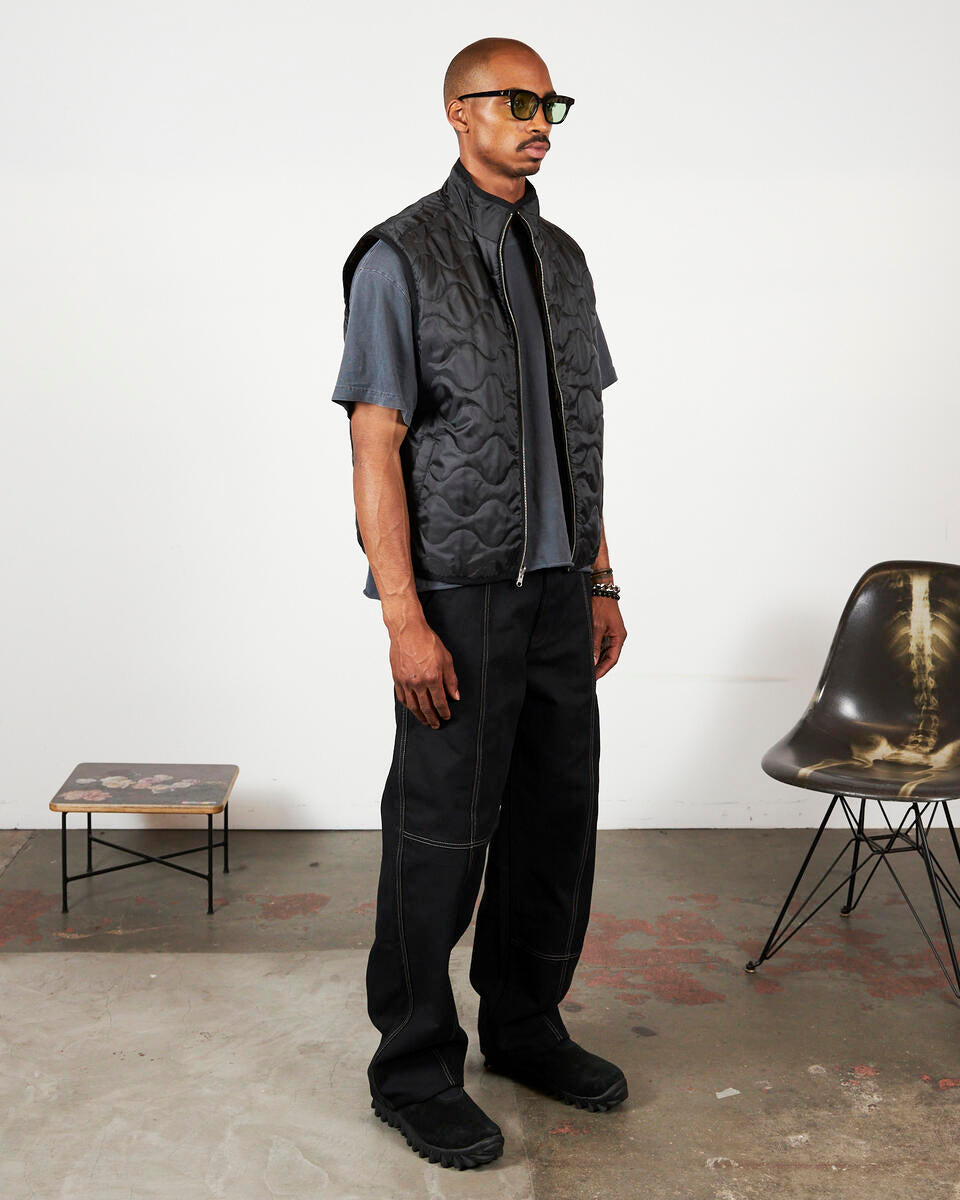 PLEASURES FELIS REVERSIBLE VEST - GOLD