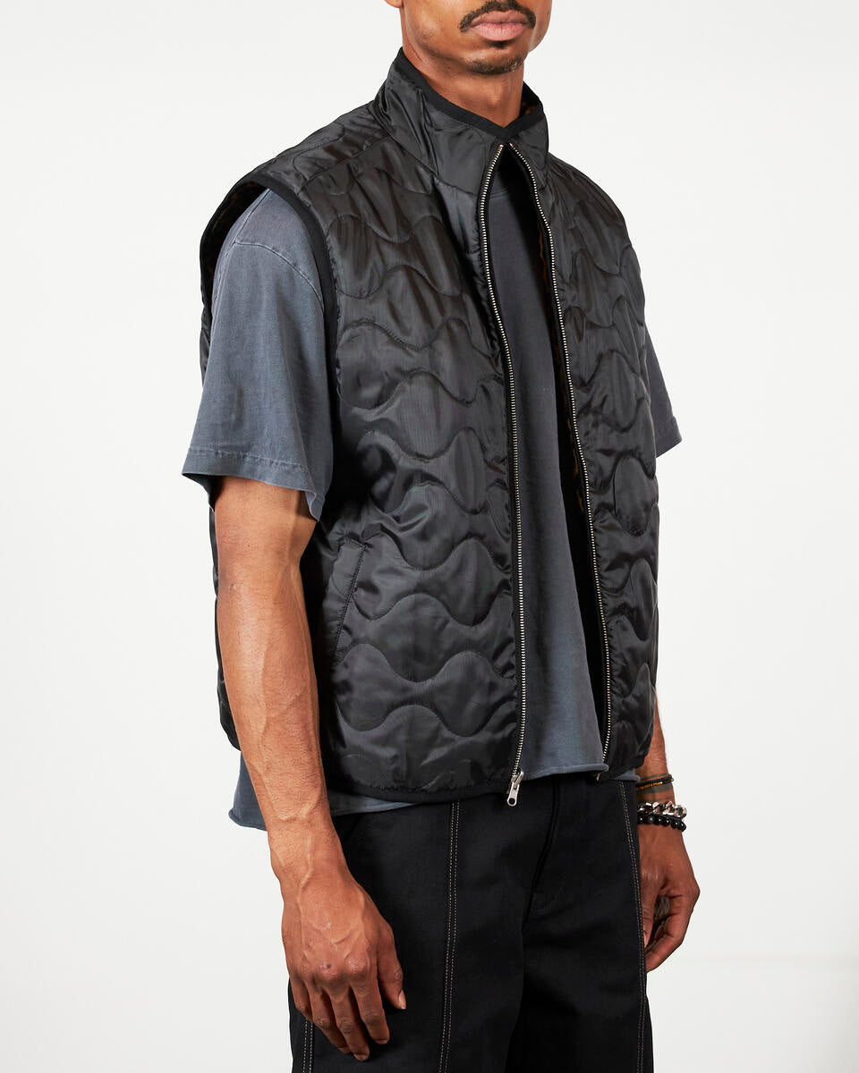 PLEASURES FELIS REVERSIBLE VEST - GOLD