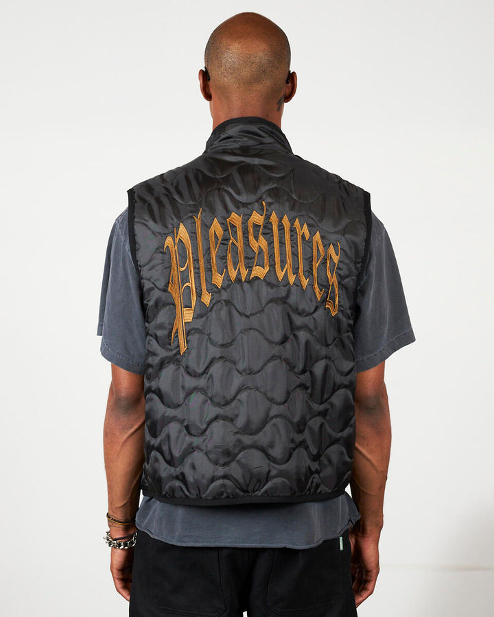 PLEASURES FELIS REVERSIBLE VEST - GOLD