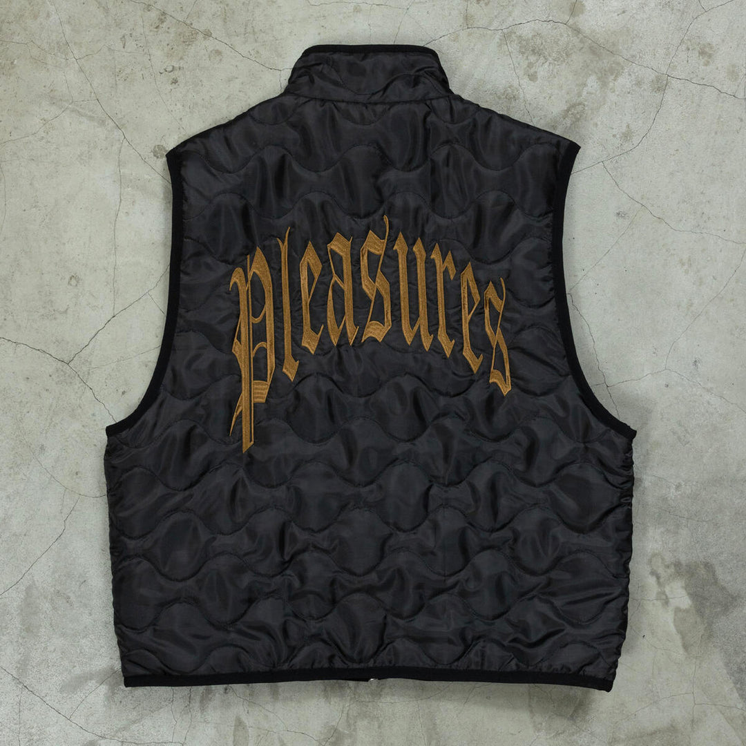 PLEASURES FELIS REVERSIBLE VEST - GOLD
