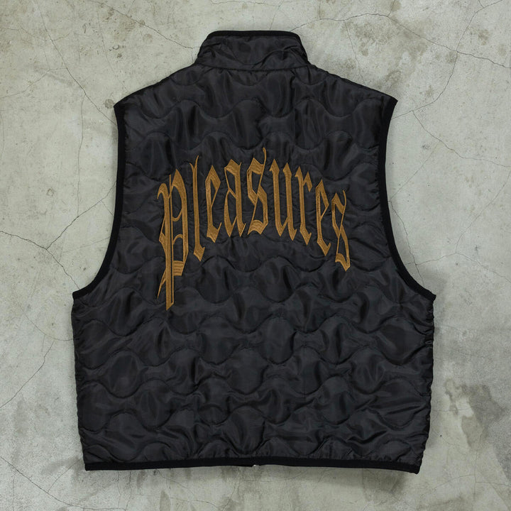PLEASURES FELIS REVERSIBLE VEST - GOLD