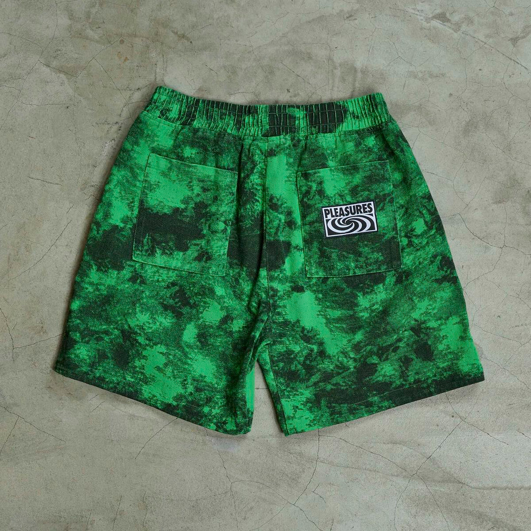 PLEASURES CYCLONE SHORTS - GREEN