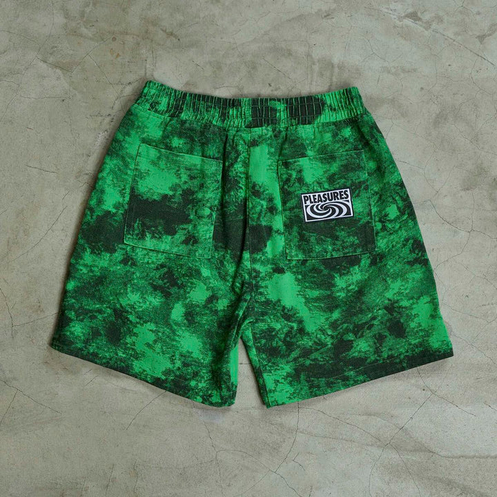 PLEASURES CYCLONE SHORTS - GREEN