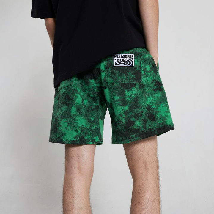PLEASURES CYCLONE SHORTS - GREEN