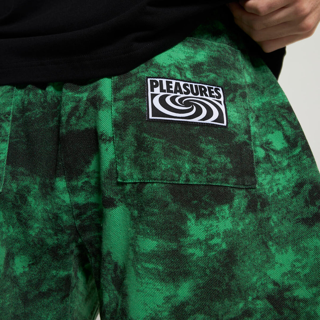 PLEASURES CYCLONE SHORTS - GREEN
