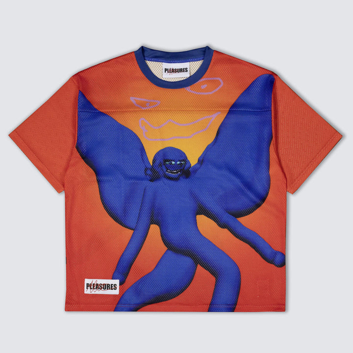 PLEASURES ANGEL FOOTBALL JERSEY - ORANGE