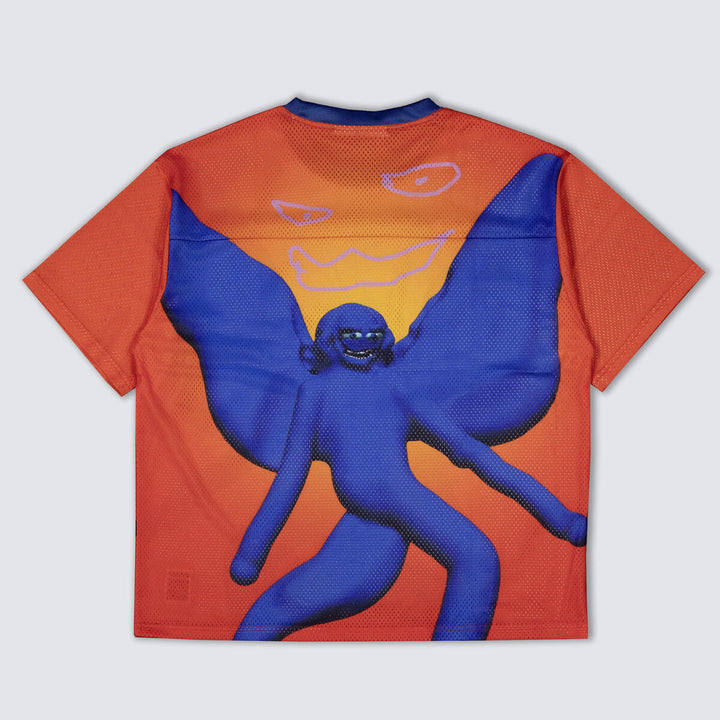 PLEASURES ANGEL FOOTBALL JERSEY - ORANGE