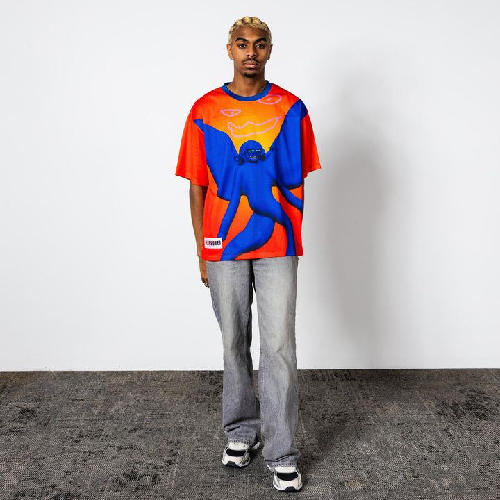PLEASURES ANGEL FOOTBALL JERSEY - ORANGE