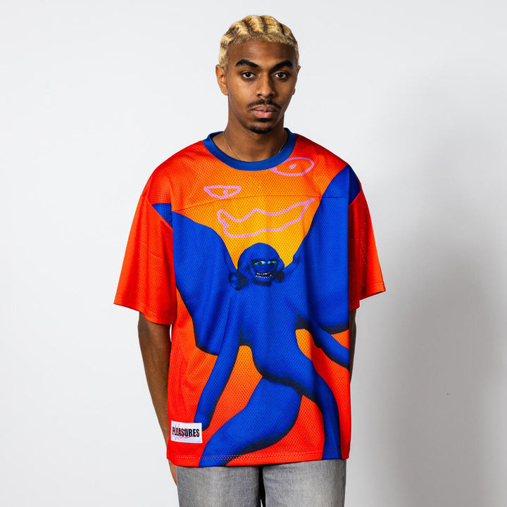 PLEASURES ANGEL FOOTBALL JERSEY - ORANGE