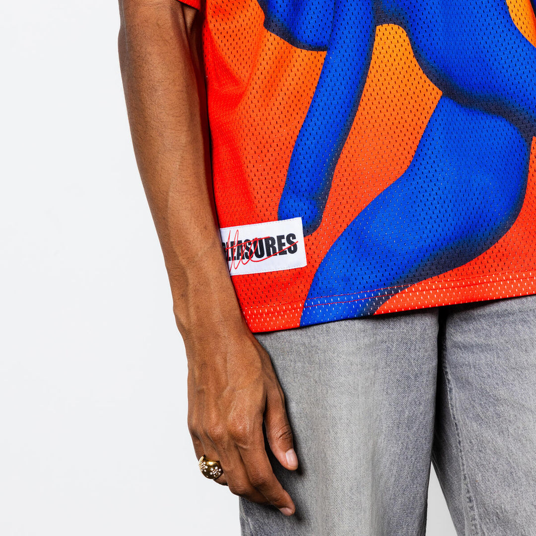 PLEASURES ANGEL FOOTBALL JERSEY - ORANGE