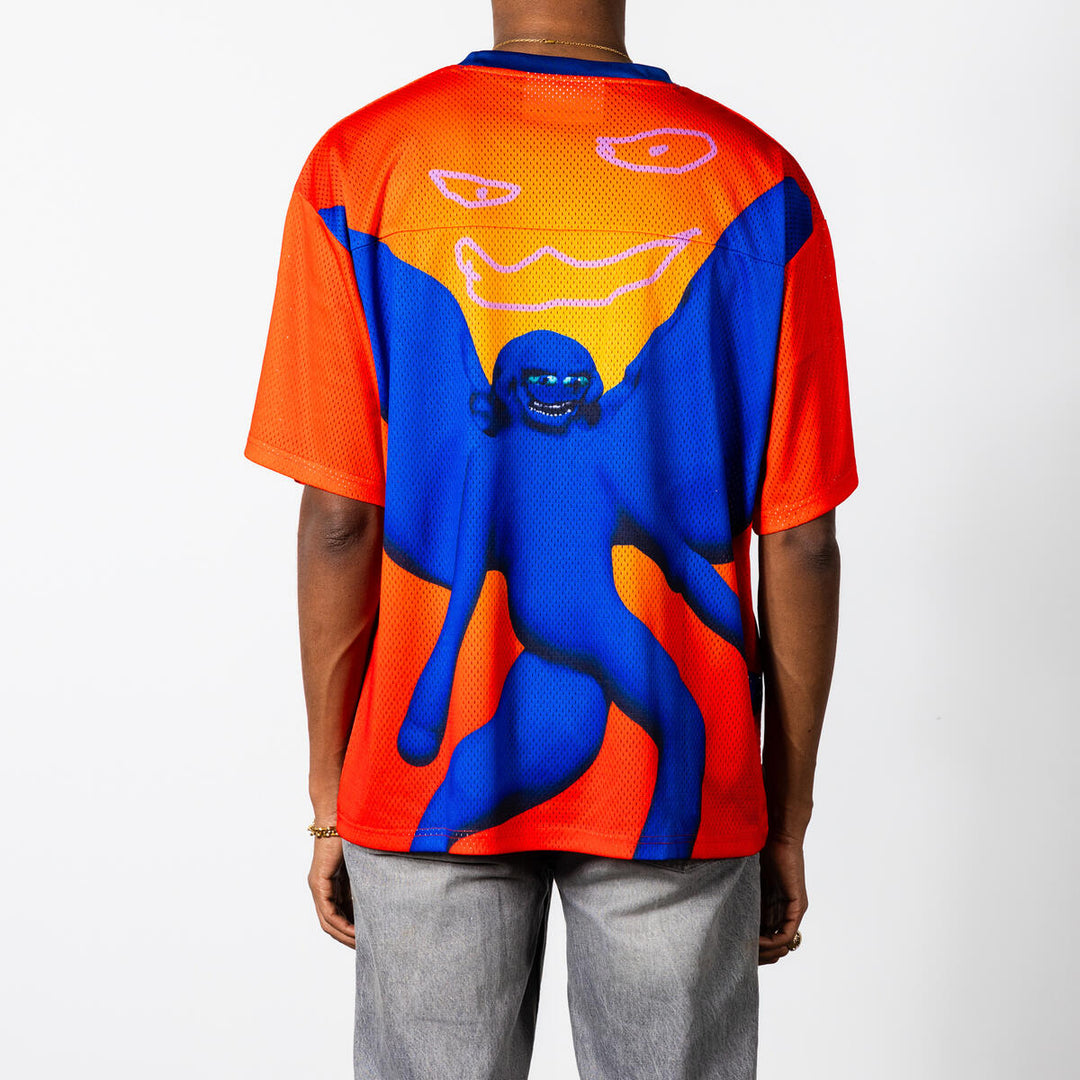 PLEASURES ANGEL FOOTBALL JERSEY - ORANGE