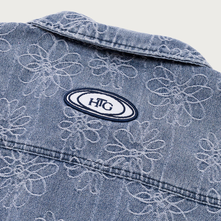 Honor The Gift Flower Jacquard Jacket - Light Indigo