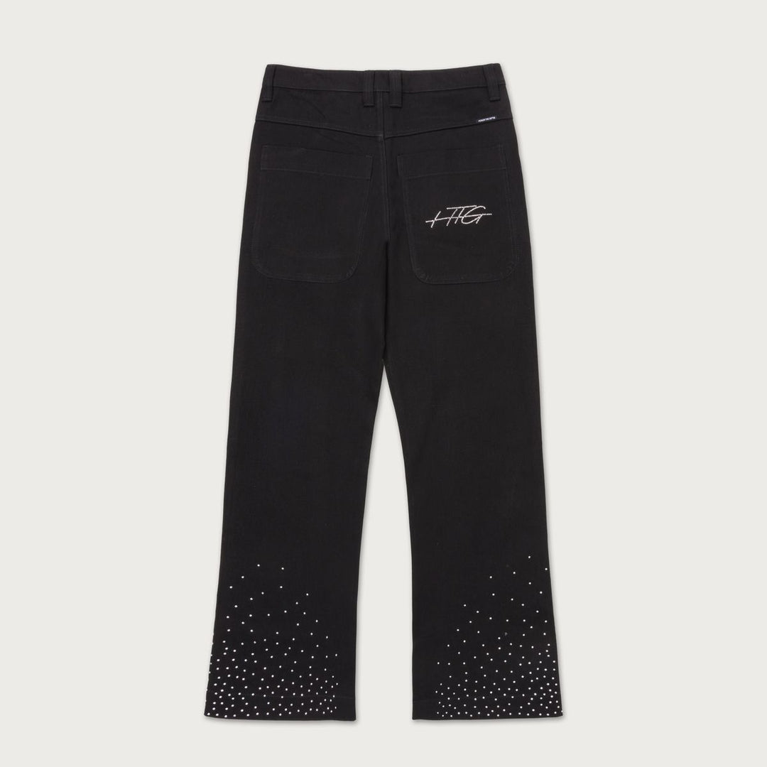 Honor The Gift Rhinestone Wide Leg Pant - Black