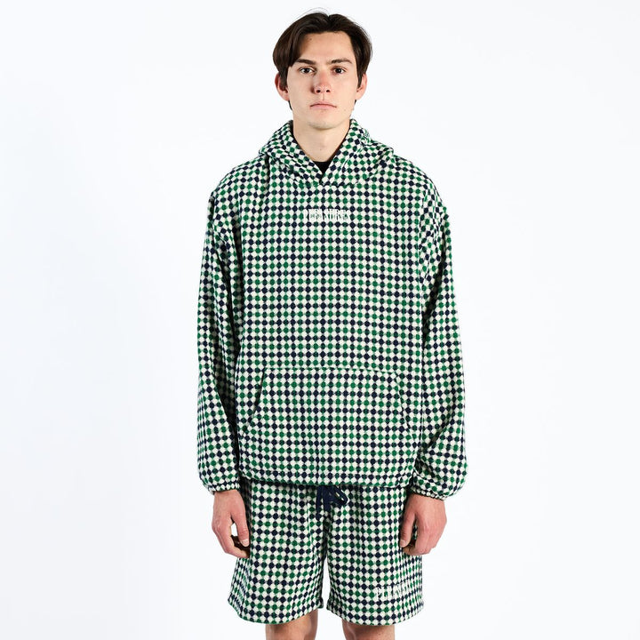 PLEASURES MISQUOTE PONCHO HOODIE - NAVY