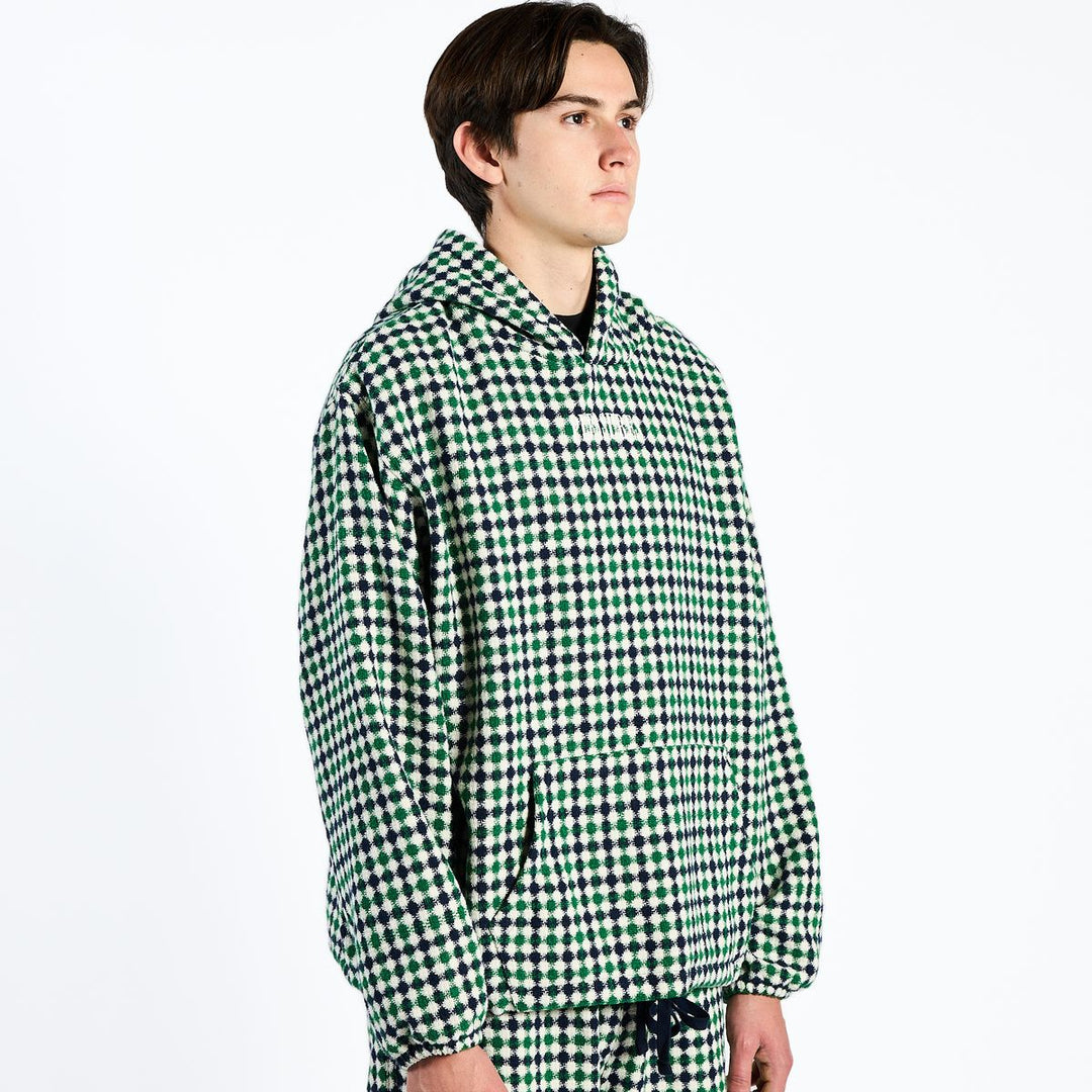 PLEASURES MISQUOTE PONCHO HOODIE - NAVY