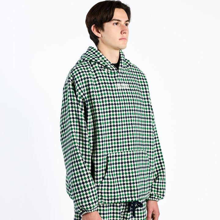 PLEASURES MISQUOTE PONCHO HOODIE - NAVY