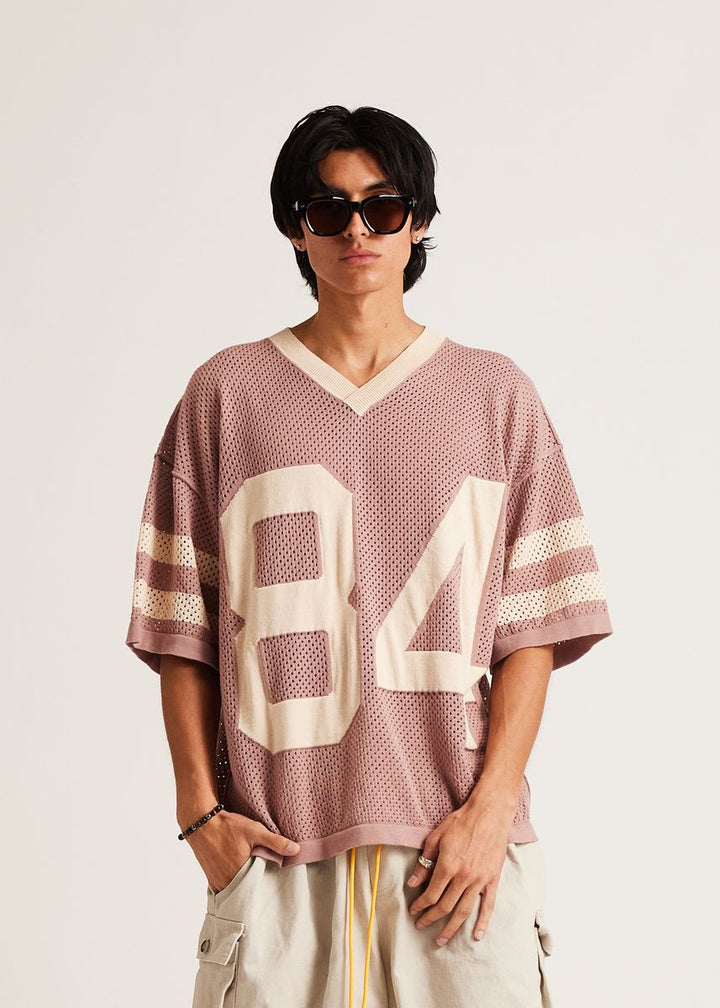 Diet Starts Monday Knitted Mesh Jersey - Mauve