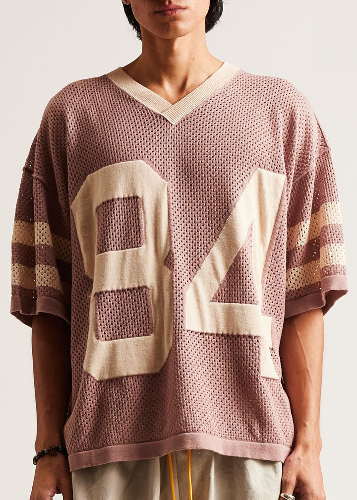 Diet Starts Monday Knitted Mesh Jersey - Mauve