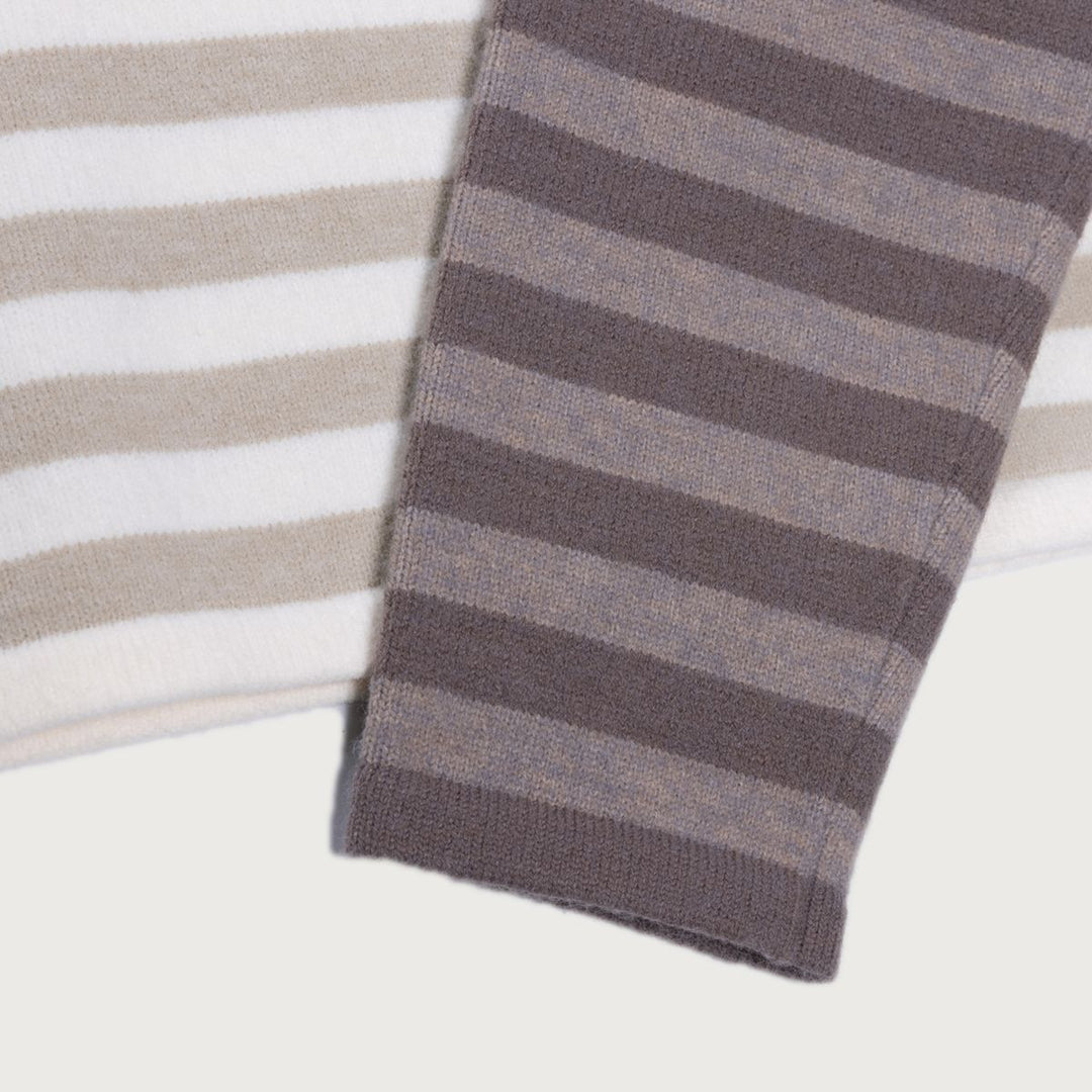 Honor The Gift Multi Stripe Crew - Bone