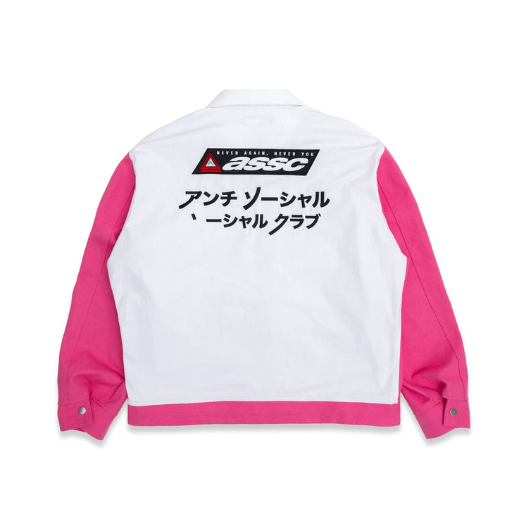 Anti Social Social Club PATCHED UP RACING JACKET - Pink