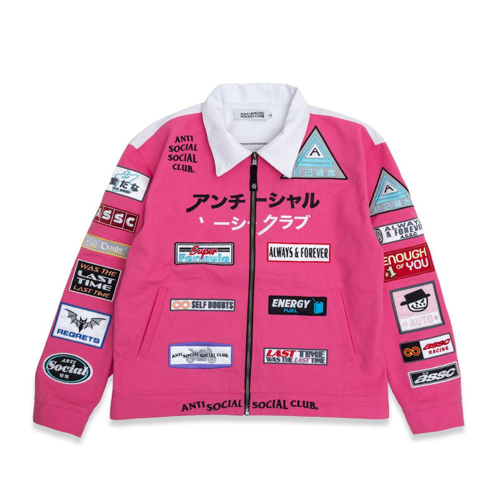 Anti Social Social Club PATCHED UP RACING JACKET - Pink