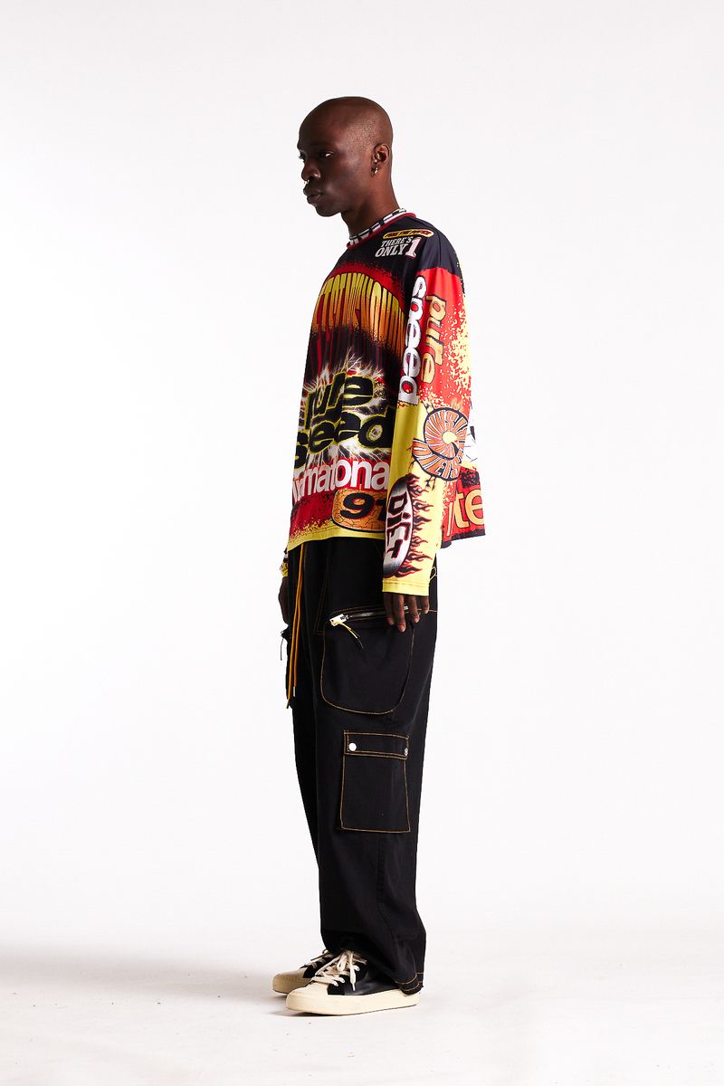 Diet Starts Monday MX Racing Jersey - Black/Red/Multi