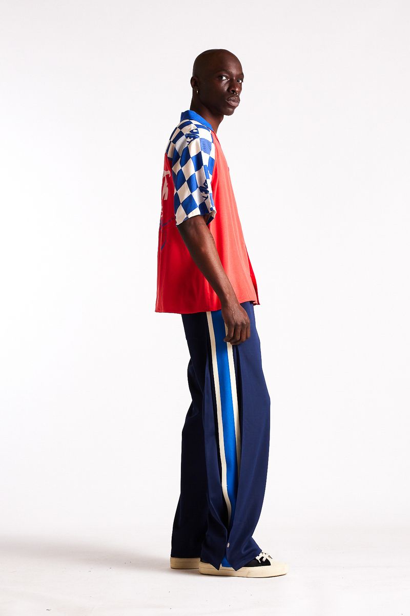 Diet Starts Monday Striped Snap Pant - Navy/Blue