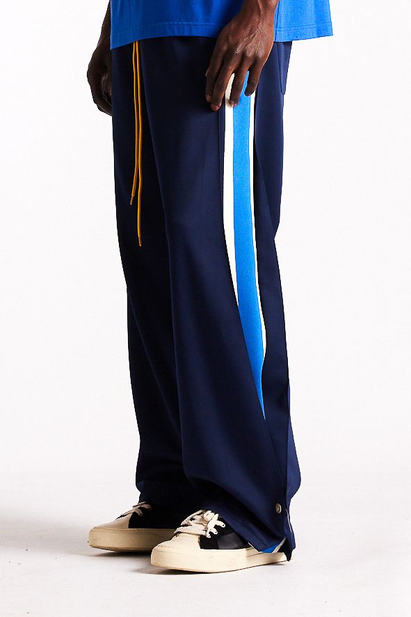 Diet Starts Monday Striped Snap Pant - Navy/Blue