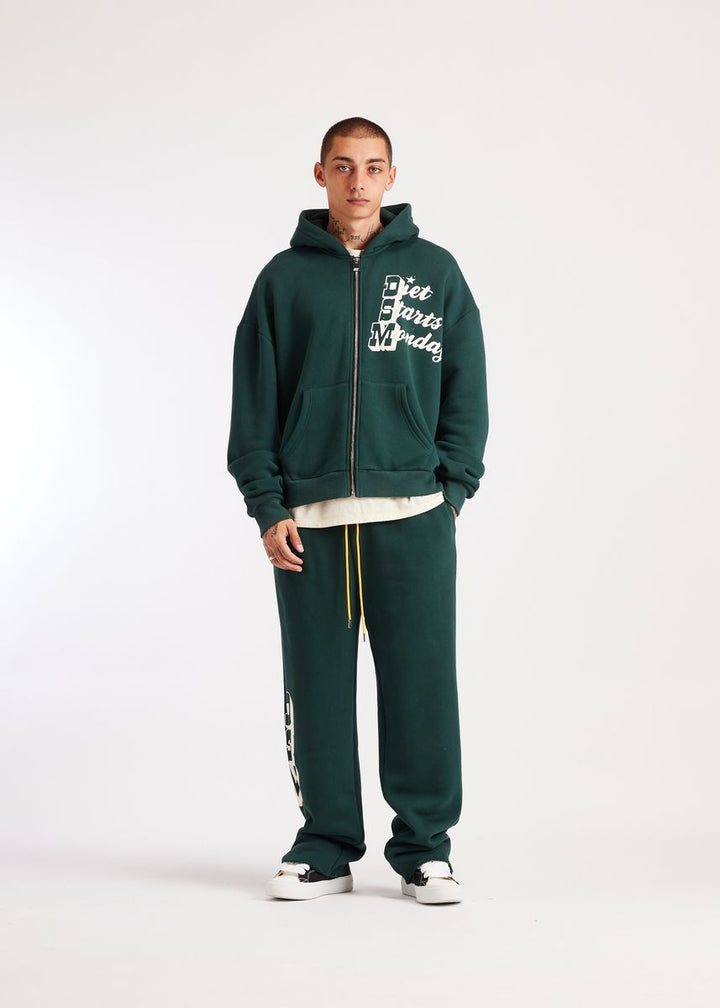 Diet Starts Monday Star Full Zip Sweatshirt - Pine