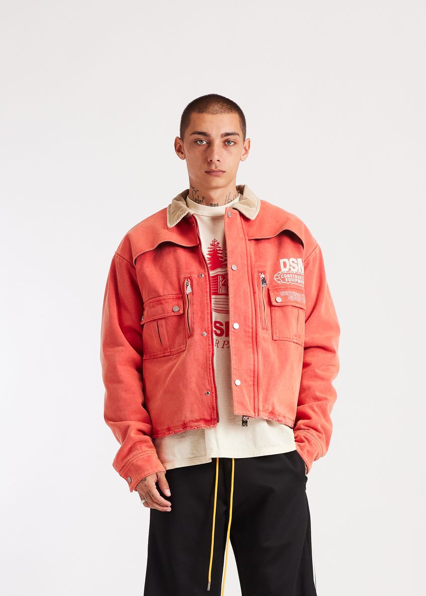 Diet Starts Monday Construction Hopkins Jacket - Washed Red/Pink