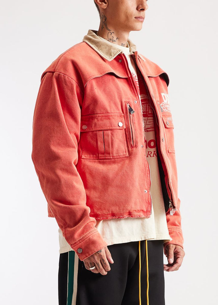Diet Starts Monday Construction Hopkins Jacket - Washed Red/Pink