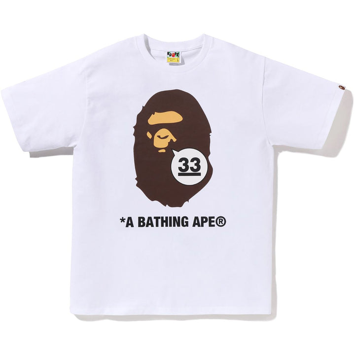 BAPE A BATHING APE 33RD ANNIV. APE HEAD TEE M White
