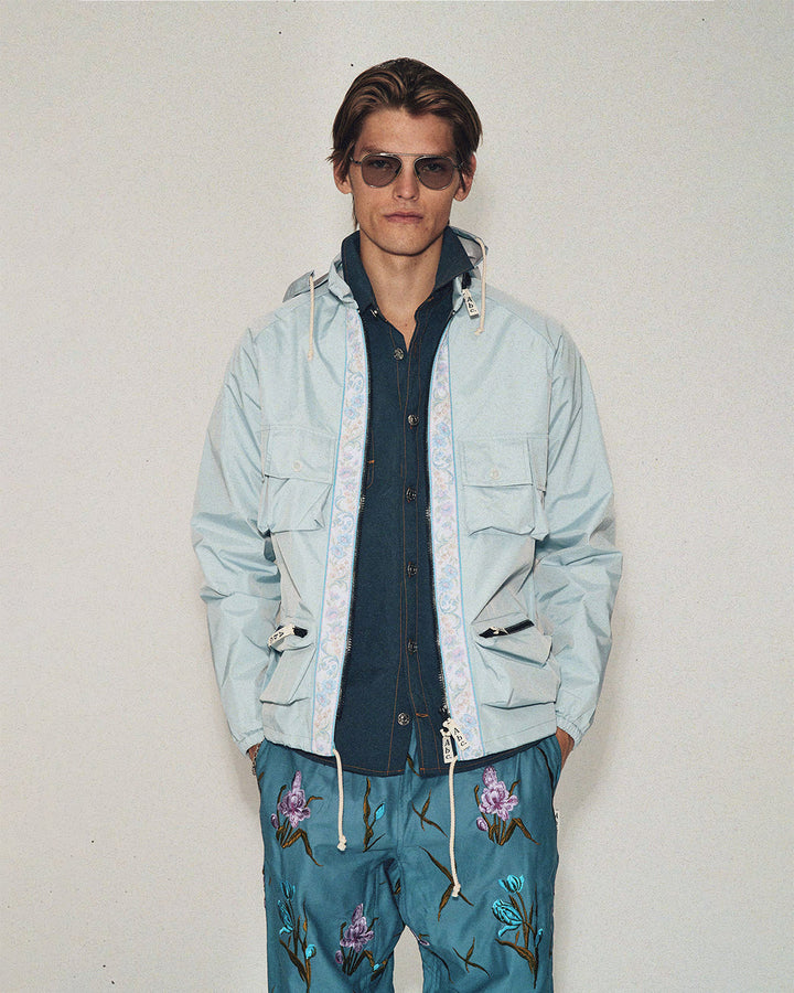 Abc. Waterproof Nylon Taffeeta Spring Jacket - Light Blue