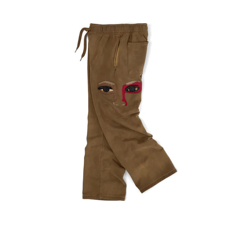 KidSuper Studios Patchwork Face Heavyweight Sweatpants - Brown