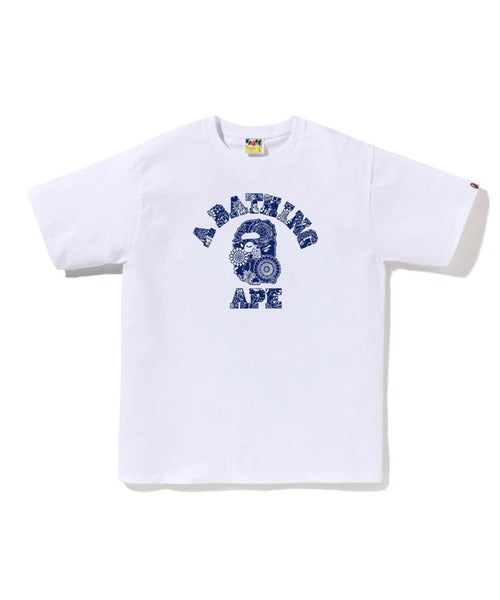 BAPE JAPANESE INDIGO ART CAMO COLLEGE TEE M WHXNY