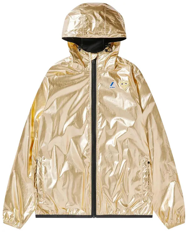 COMME DES GARCONS PLAY K-Way Emblem Full Zip Hoodie - Gold - AZ-J508-051-1