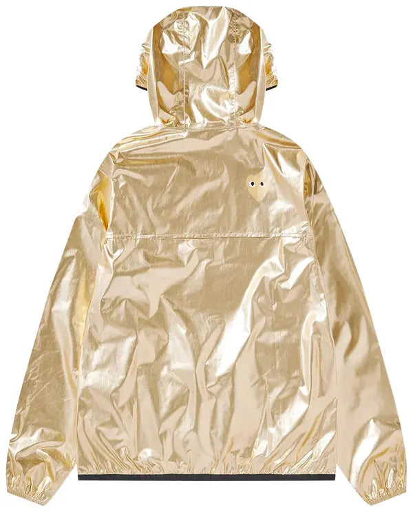 COMME DES GARCONS PLAY K-Way Emblem Full Zip Hoodie - Gold - AZ-J508-051-1