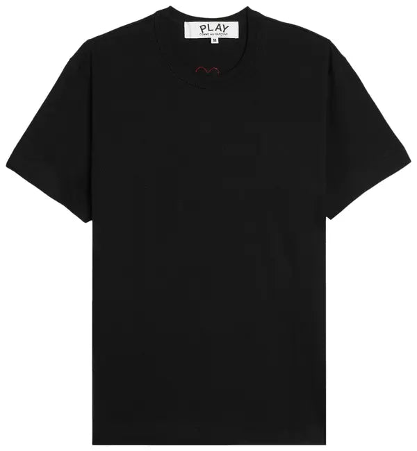 COMME DES GARCONS PLAY Heart Back Emblem T-Shirt - Black - AX-T340-051-1