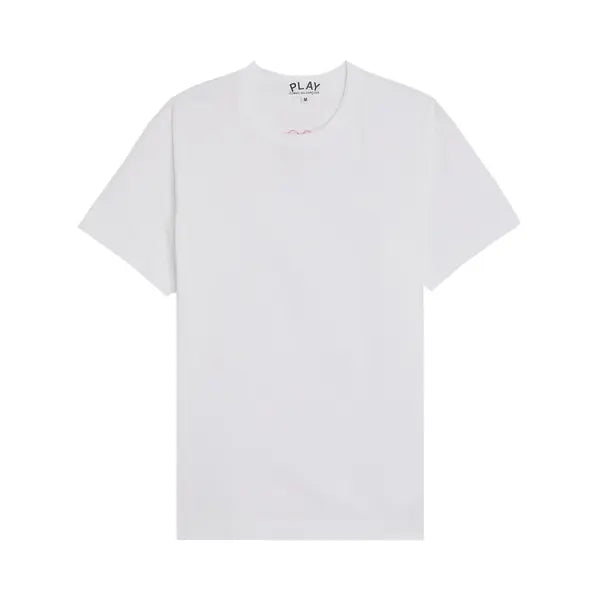COMME DES GARCONS PLAY Heart Back Emblem T-Shirt - White - AX-T340-051-3