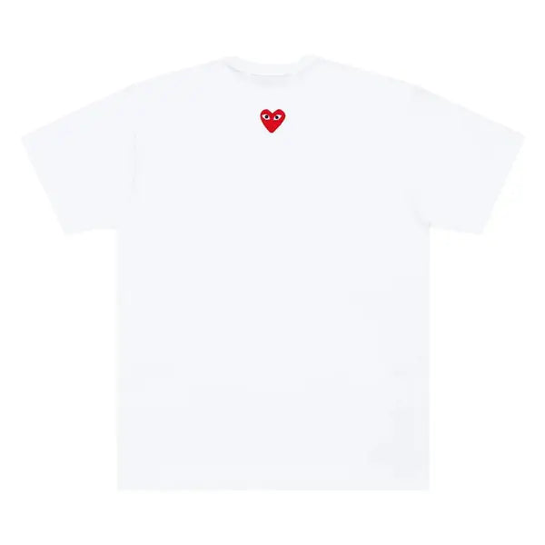 COMME DES GARCONS PLAY Heart Back Emblem T-Shirt - White - AX-T340-051-3