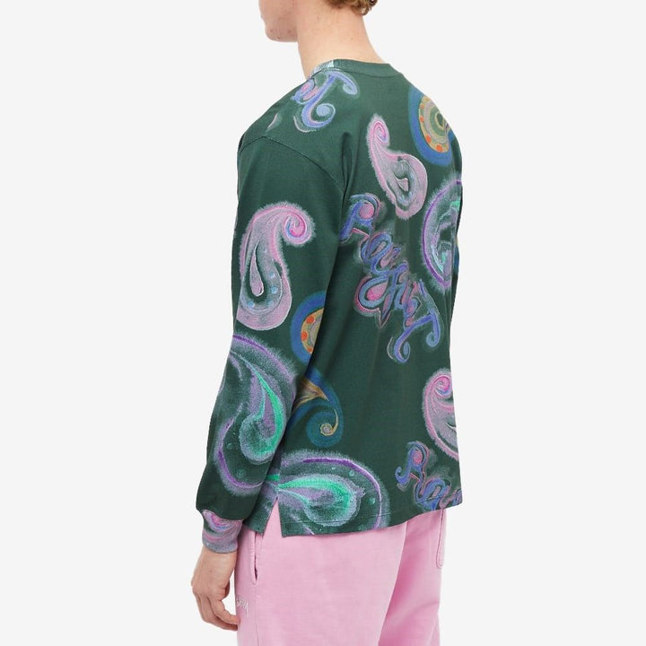 Rassvet Men LS Paisley T-Shirt Knit - Dark Green