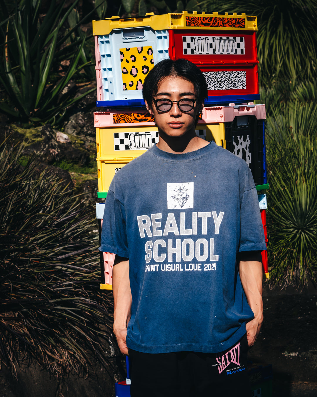 Saint Micheal Reality School Tee - Navy
